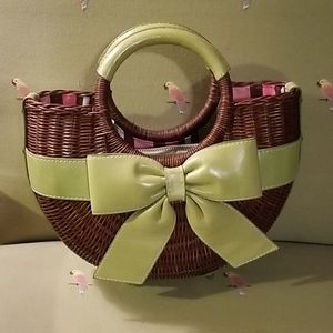 Isabella Fiore picnic basket purse like new